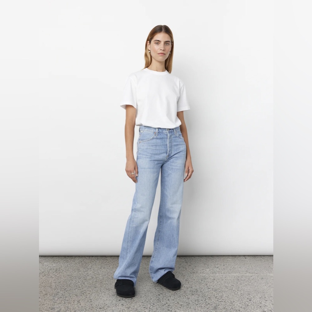 Light Blue High-Rise Straight Jeans - Women's